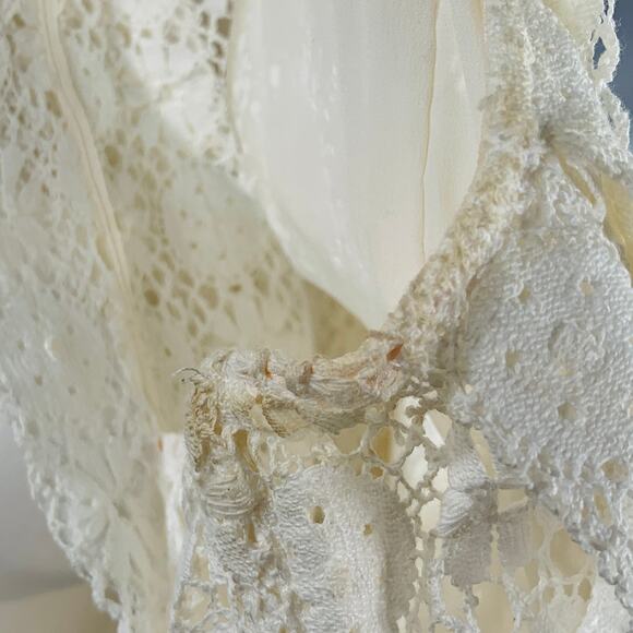 BURBERRY PRORSUM Size 6 White Cream Cotton A-Line Dress - Picture 8 of 9